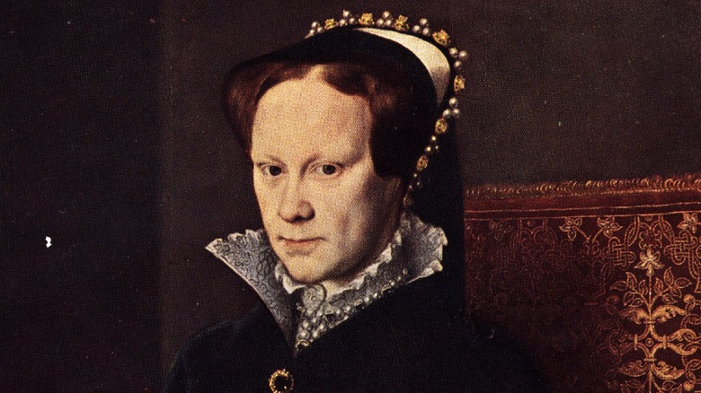 A painted Portrait of Mary I in a bonnet 