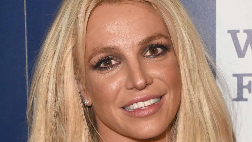 Britney Spears smiles in close up