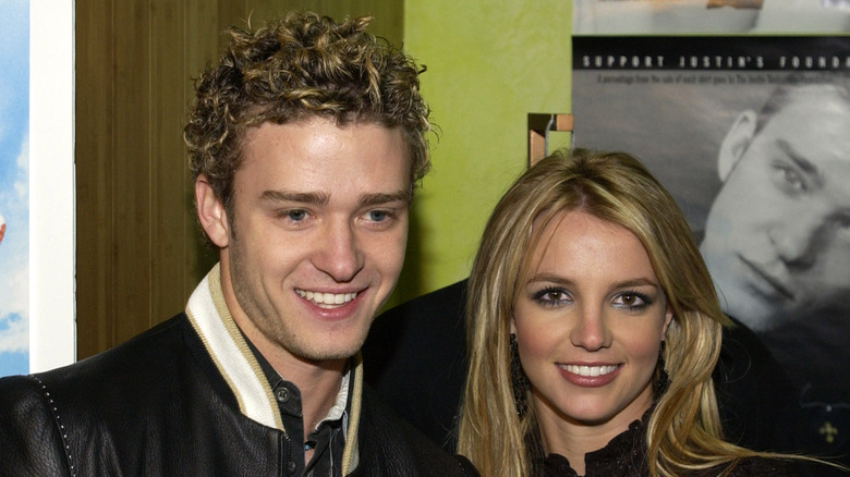 Justin Timberlake and Britney Spears smiling