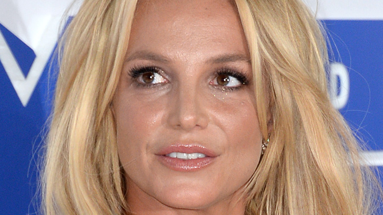 Britney Spears poses on the red carpet