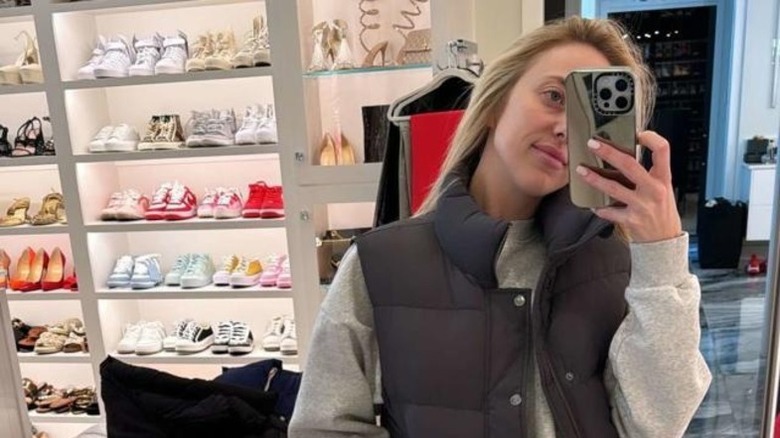 Brittany Mahomes takes a selfie in her shoe closet 