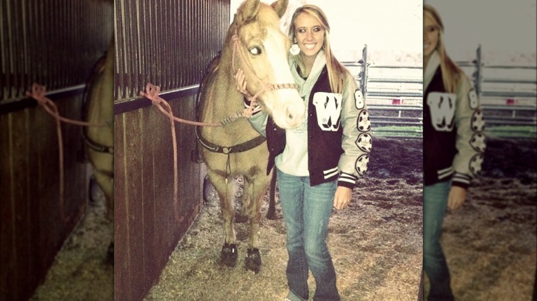 Brittany Mahomes with her horse