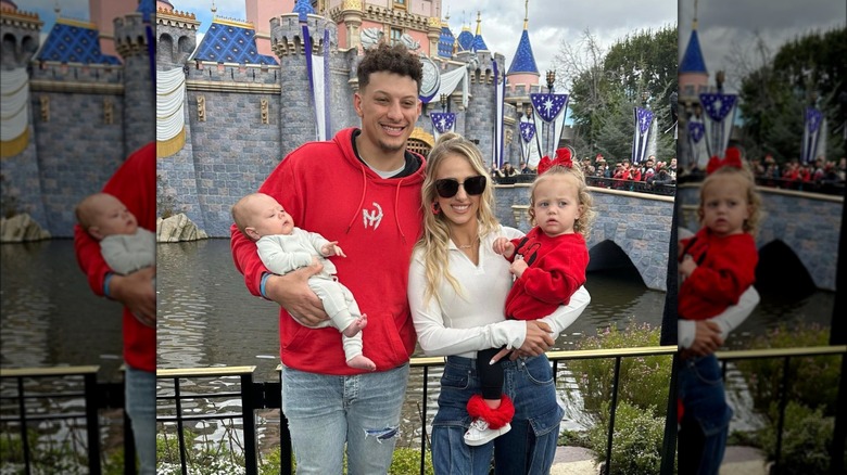 Brittany and Patrick Mahomes with their children