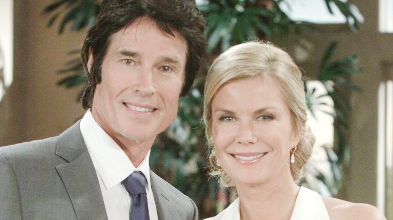 Ronn Moss and Katherine Kelly Lang grinning