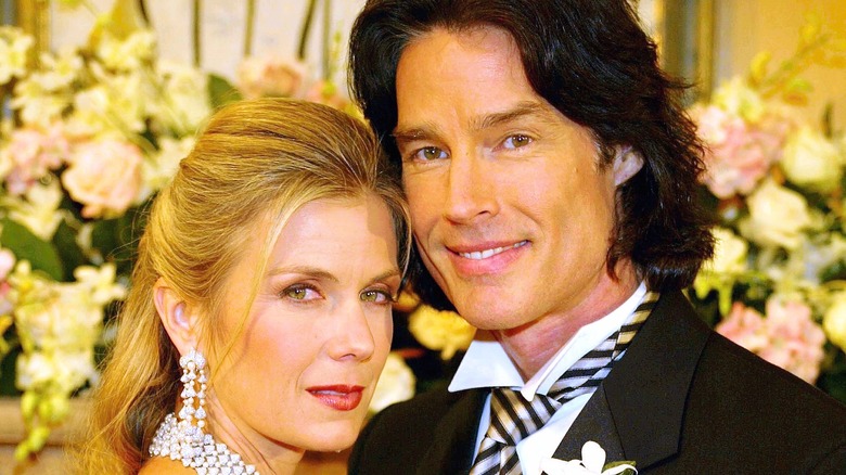 Katherine Kelly Lang and Ronn Moss smiling