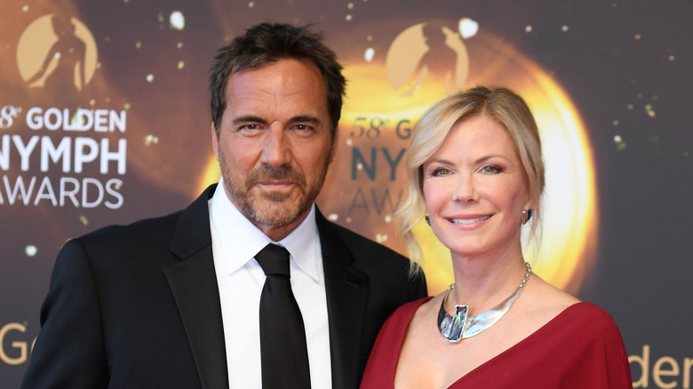 Thorsten Kaye Katherine Kelly Lang posing at an event