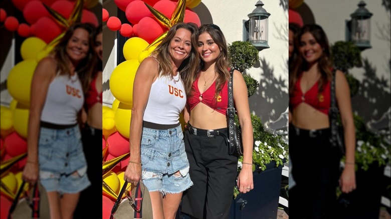 Brooke Burke and Sierra Fisher in USC merch