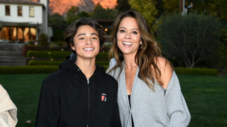 Shaya and Brooke Burke smiling together