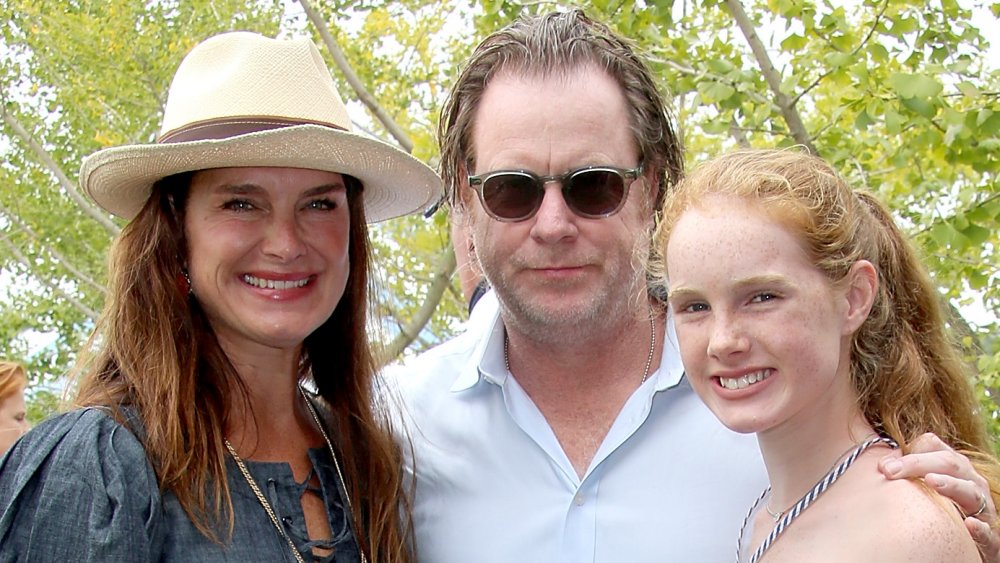 Brooke Shields, Chris Henchy, and daughter, Grier Henchy at a horse show in 2017