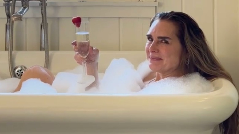 Brooke Shields in the bath