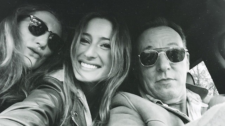 Jessica Springsteen with her parents