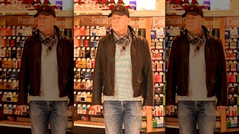 Bruce Willis shopping