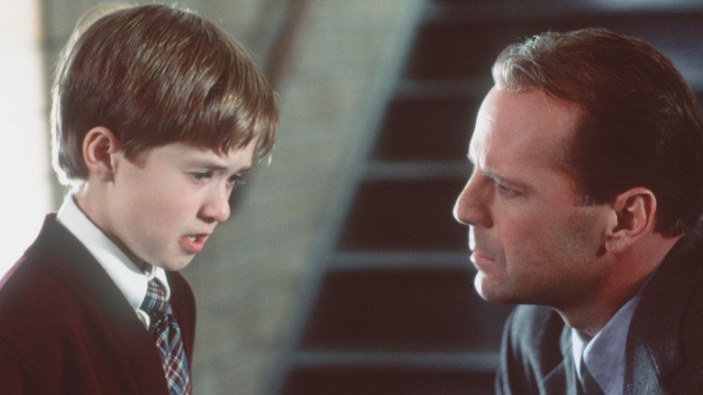 Haley Joel Osment and Bruce Willis in Sixth Sense