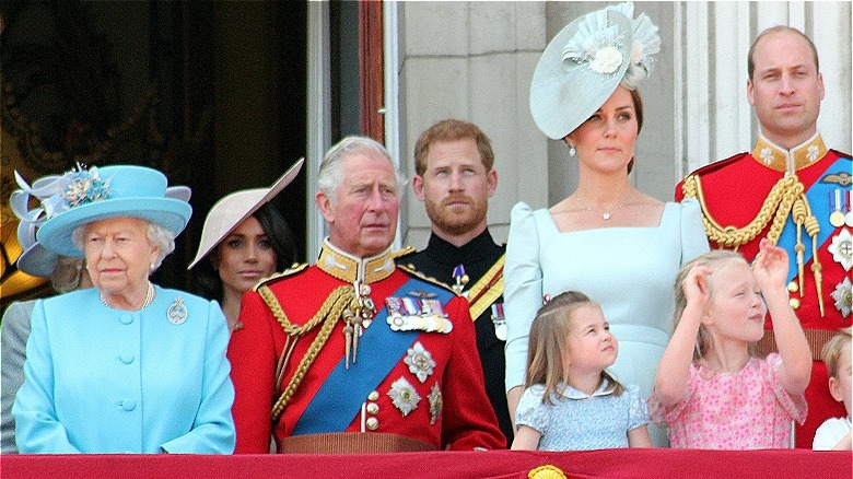 Prince Harry with his family