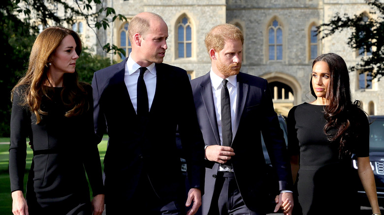 Kate Middleton, Prince William, Prince Harry and Meghan Markle together