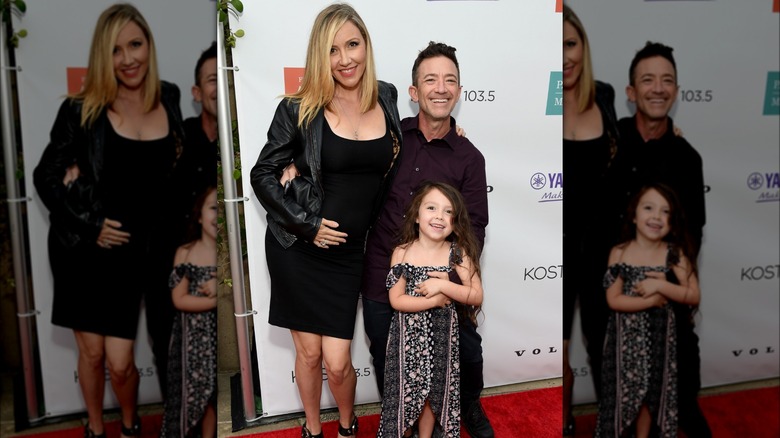 Lindsay Bronson, David Faustino, and Ava Marie Faustino