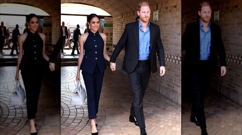 Harry and Meghan walking hand in hand