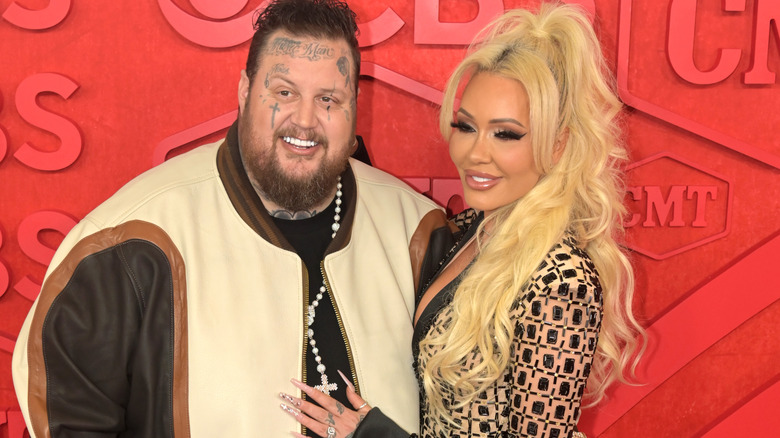 Jelly Roll and wife Bunnie Xo at the CMT Awards