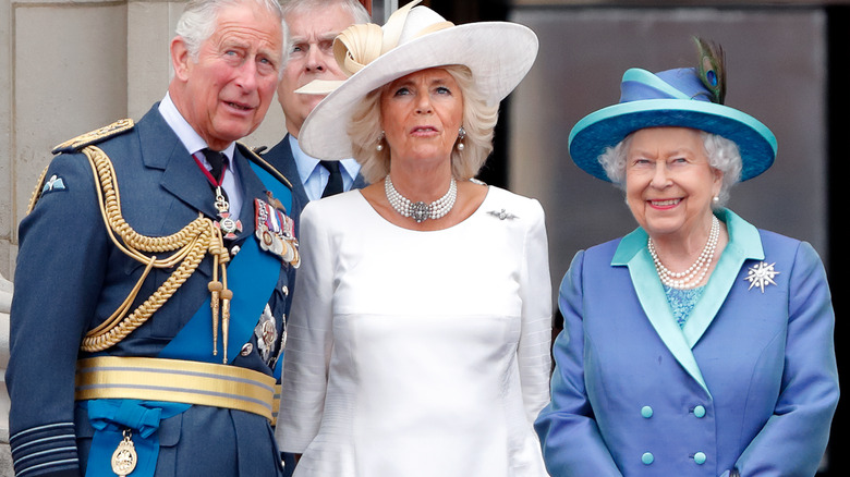 Prince Charles with Camilla and the Queen