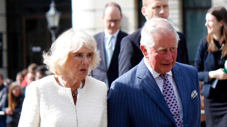 Camilla Parker Bowles and Prince Charles during a trip to Germany