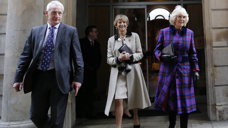 Camilla, Queen Consort walks with friends 