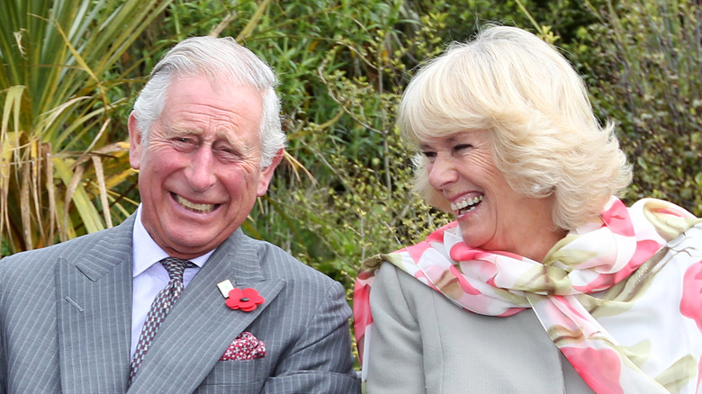 Prince Charles and Camilla Parker Bowles laughing together