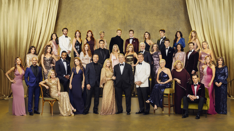 The cast of The Young and the Restless stand 