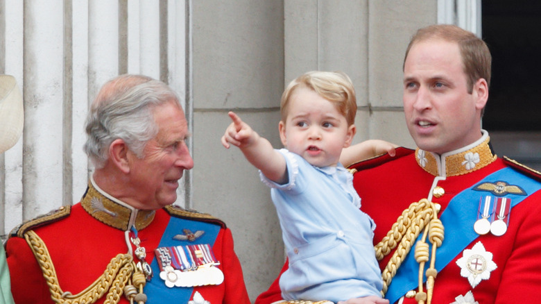 Princes Charles, William, and George in 2015