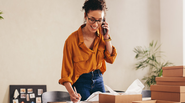 Woman at desk