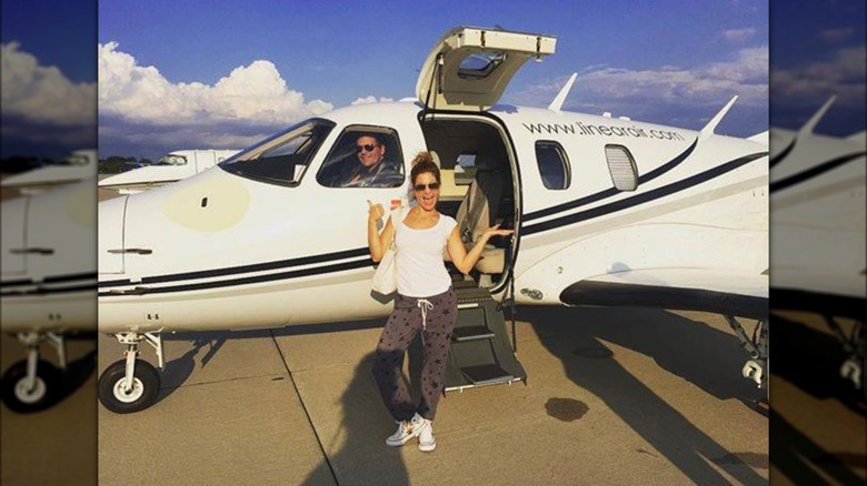 Candace Cameron Bure and a plane