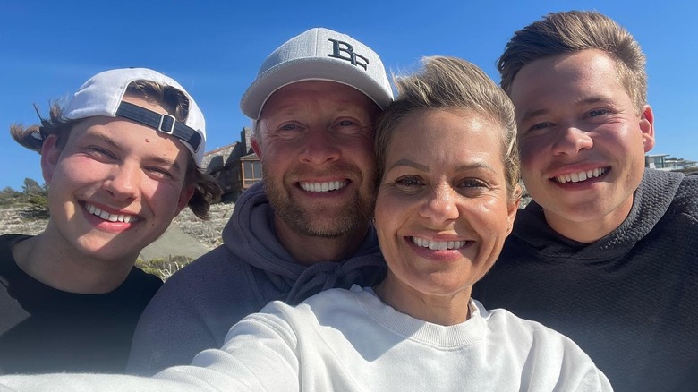 Candace Cameron Bure with husband and sons 