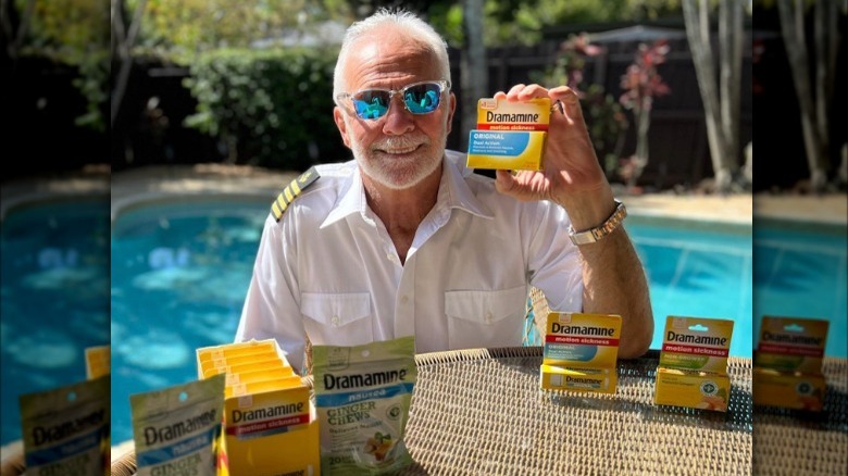 Captain Lee Rosbach smiling with Dramamine