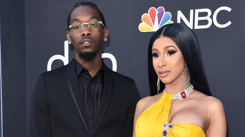 Offset and Cardi B posing