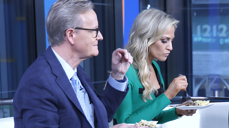 Carley Shimkus eating onstage 