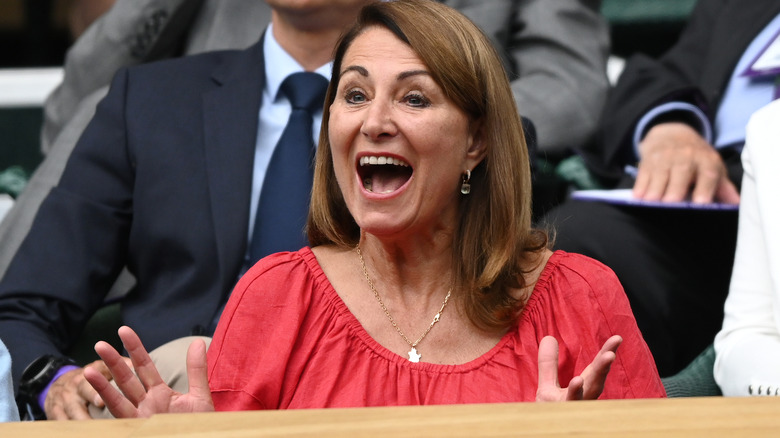 Carole Middleton looking delighted