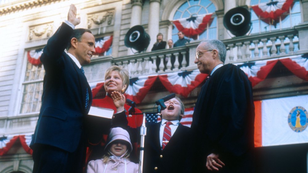 Giuliani at his swearing in