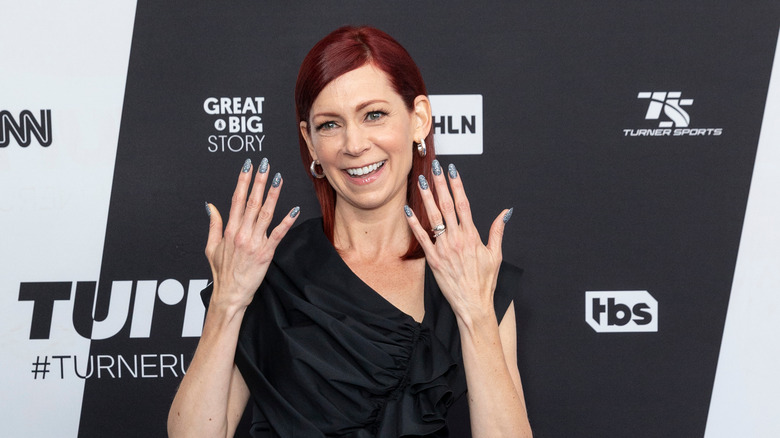 Carrie Preston posing as promotion for "Claws"