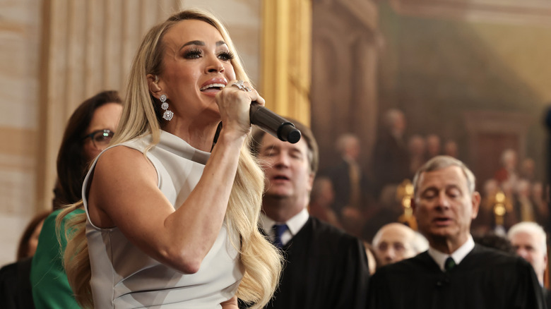 Carrie Underwood performing at President Donald Trump's inauguration