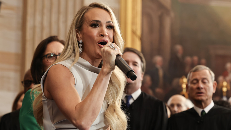 Carrie Underwood during President Donald Trump's inauguration