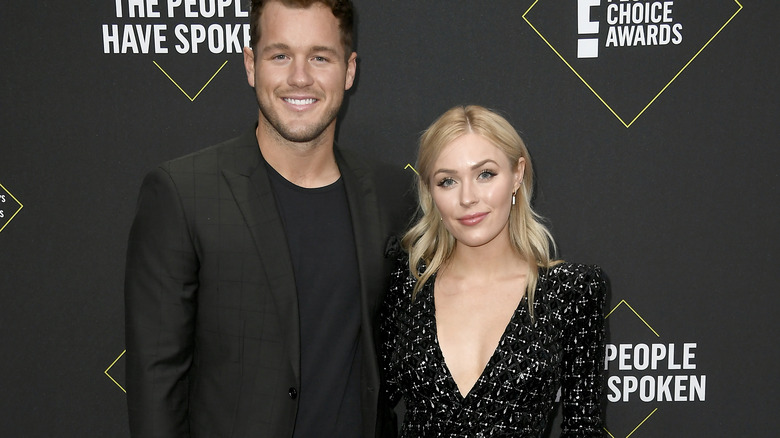 Colton Underwood and Cassie Randolph on red carpet