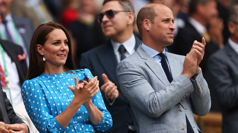 Kate Middleton and Prince William clapping