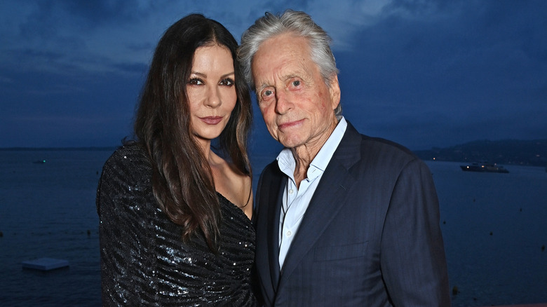 Catherine Zeta-Jones and Michael Douglas at the Aston Martin DB12 launch 