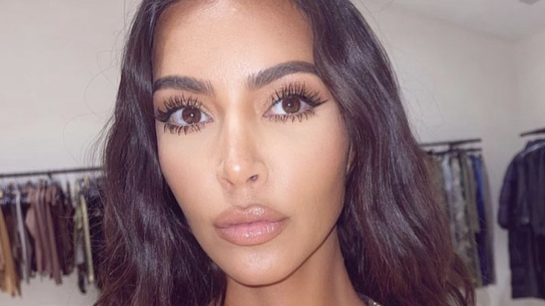 Kim Kardashian wearing eyeliner