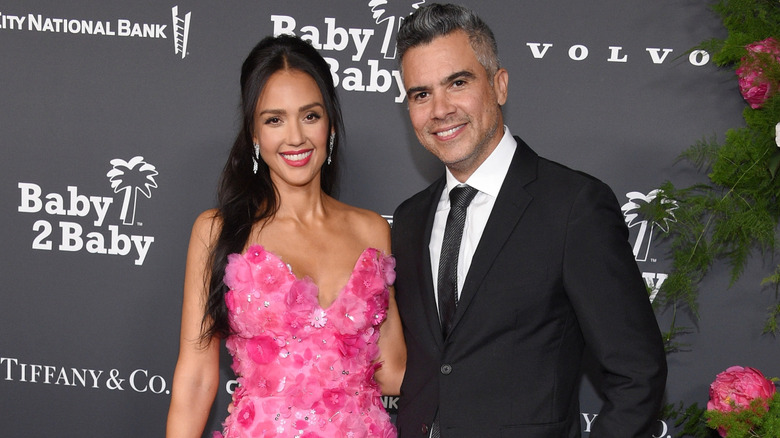 Jessica Alba and Cash Warren at a red carpet event