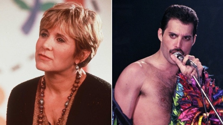 Carrie Fisher and Freddie Mercury