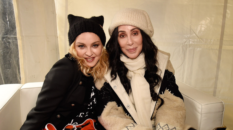 Madonna and Cher smiling