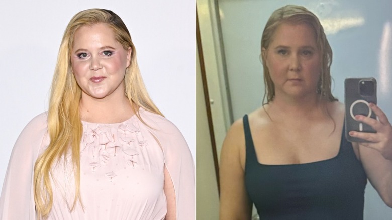 Amy Schumer with long hair vs short hair