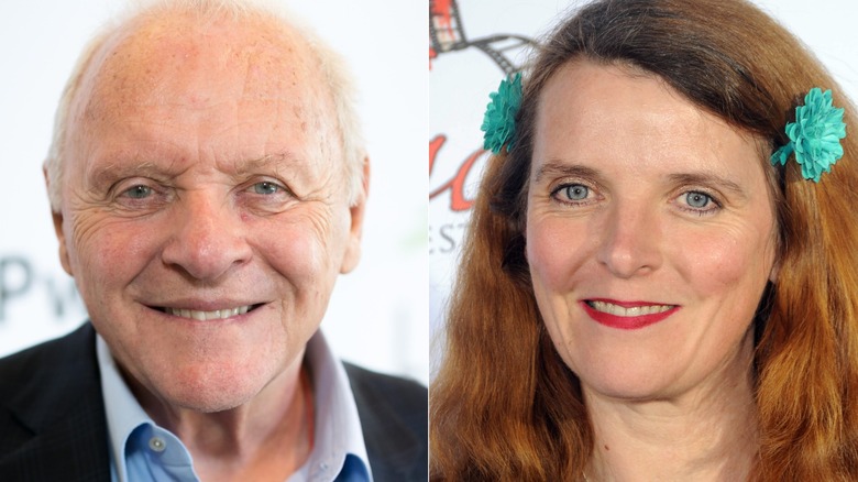 A split image of Anthony Hopkins and Abigail Hopkins