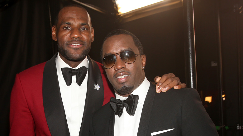 LeBron James and Sean "Diddy" Combs smiling