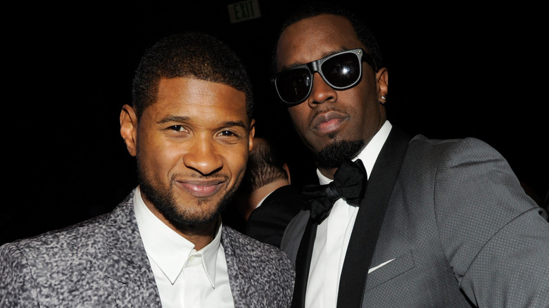 Usher and Sean "Diddy" Combs smiling